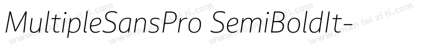 MultipleSansPro SemiBoldIt字体转换